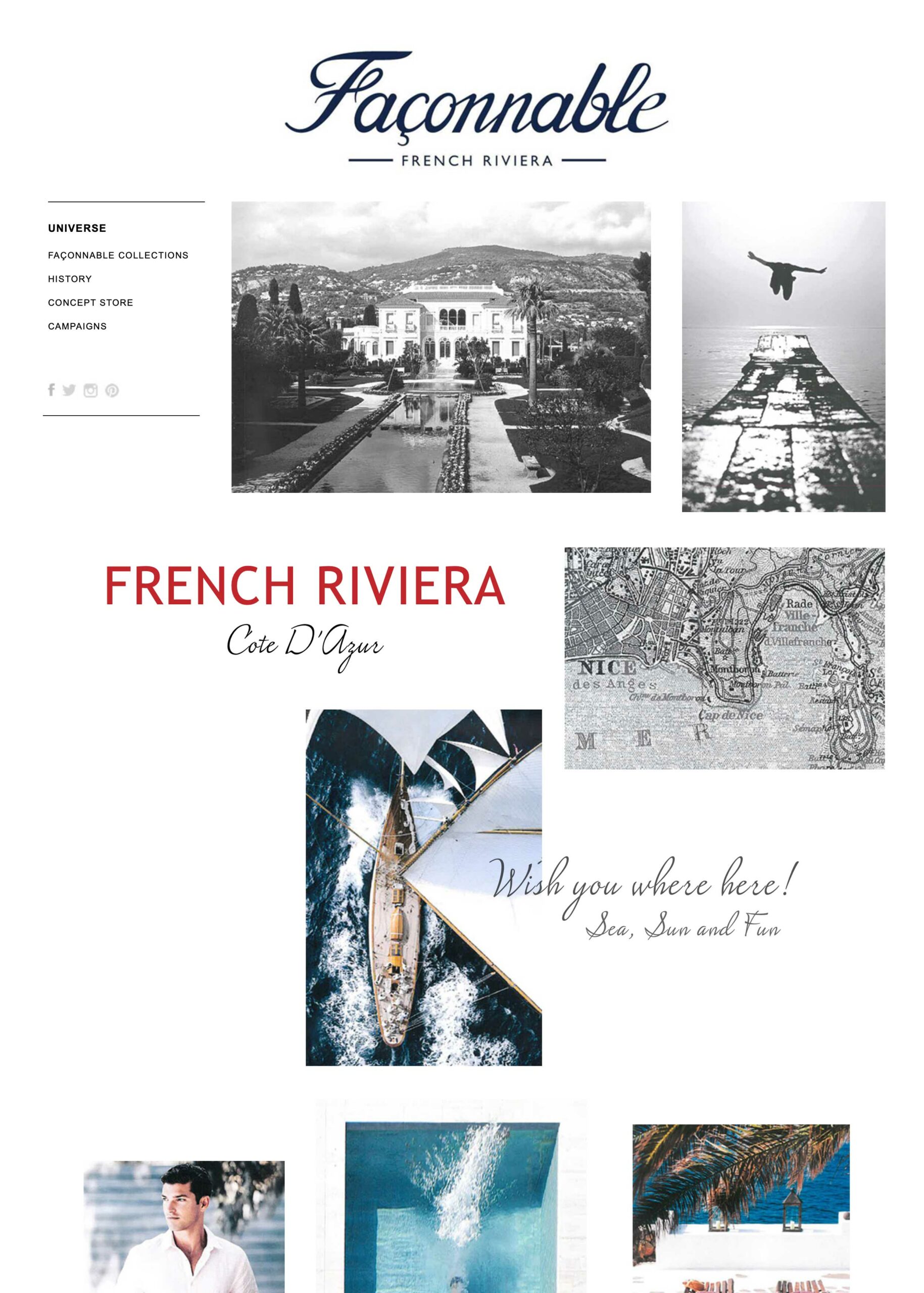 Faconnable Mood Boards